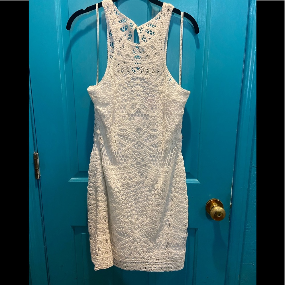 Lilly Pulitzer crocheted white dress